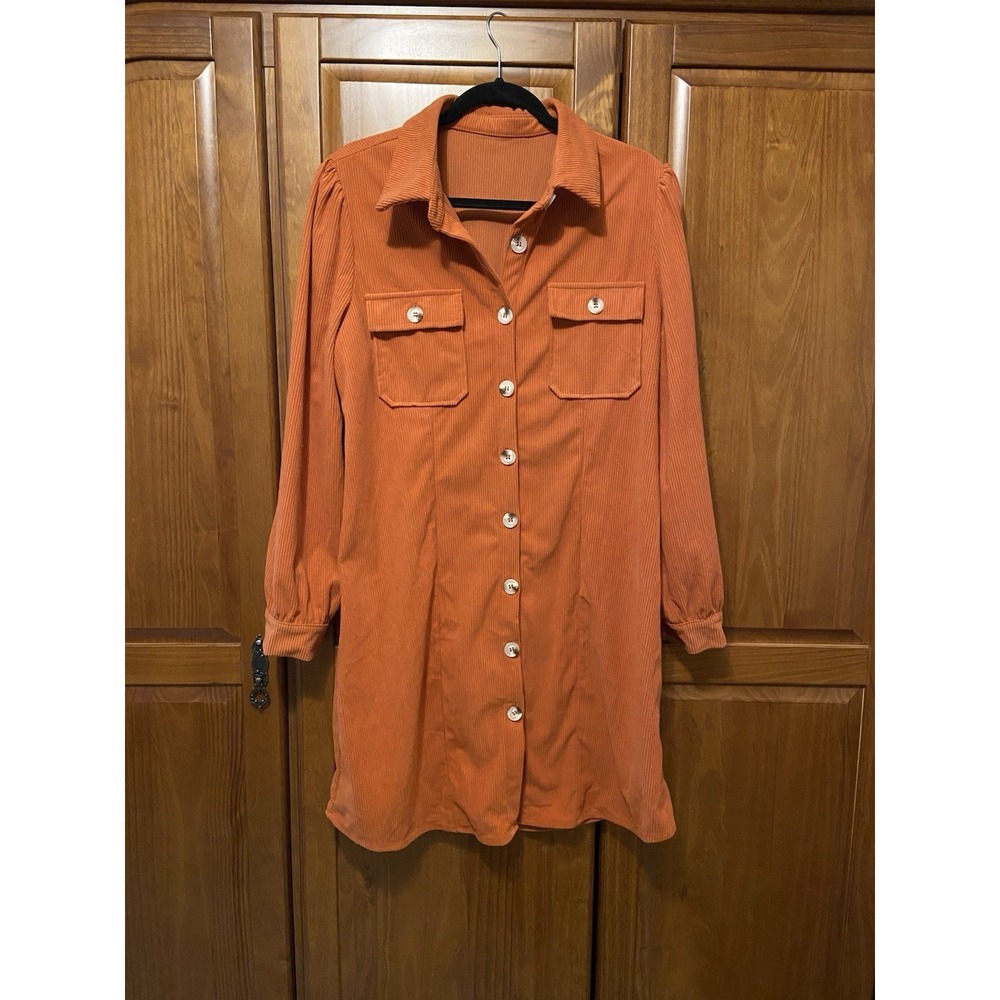 Orange Cordaroy Dress